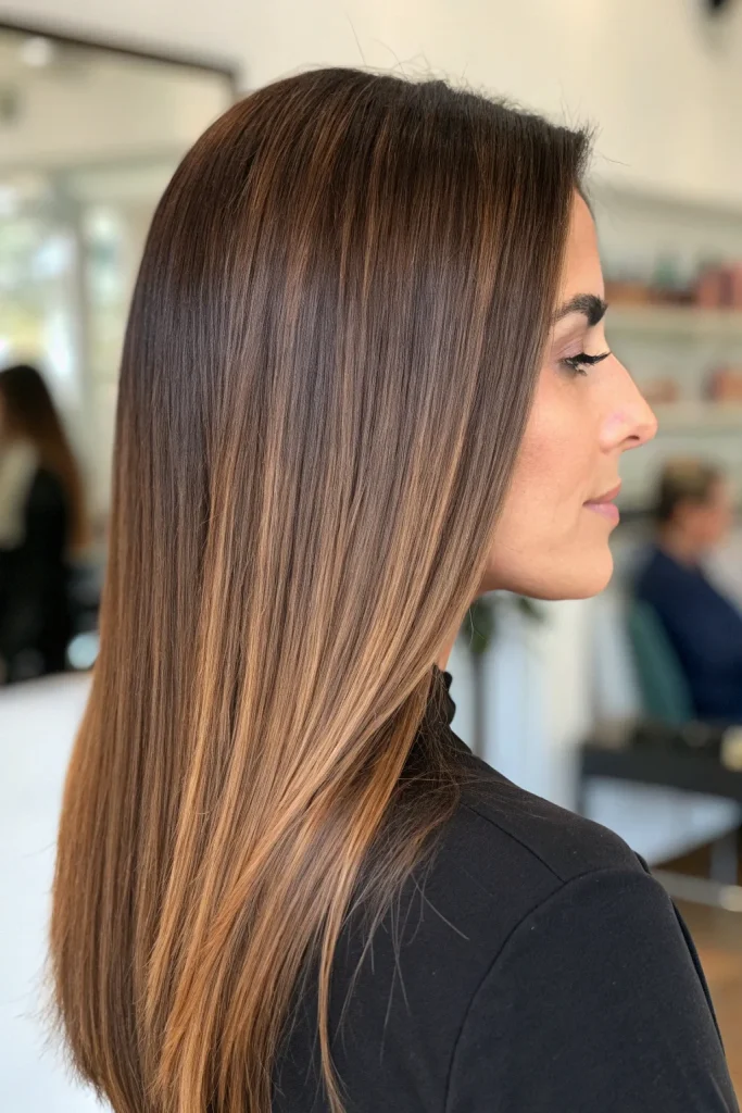 fall hair color ideas for brunettes with highlights (5)