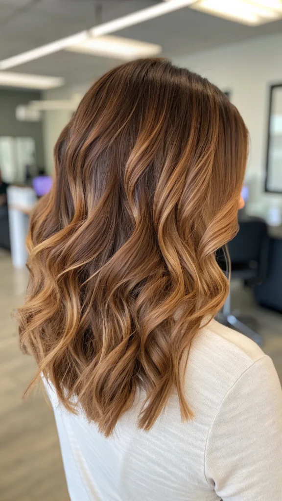 honey caramel highlights on brown hair (4)