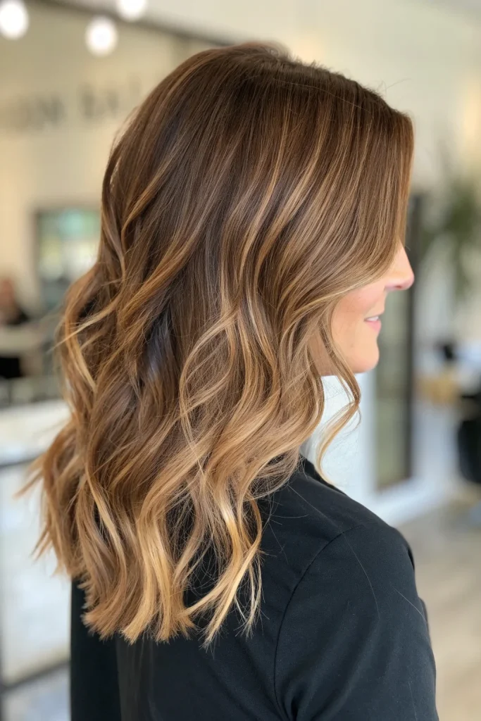 honey caramel highlights on brown hair (5)