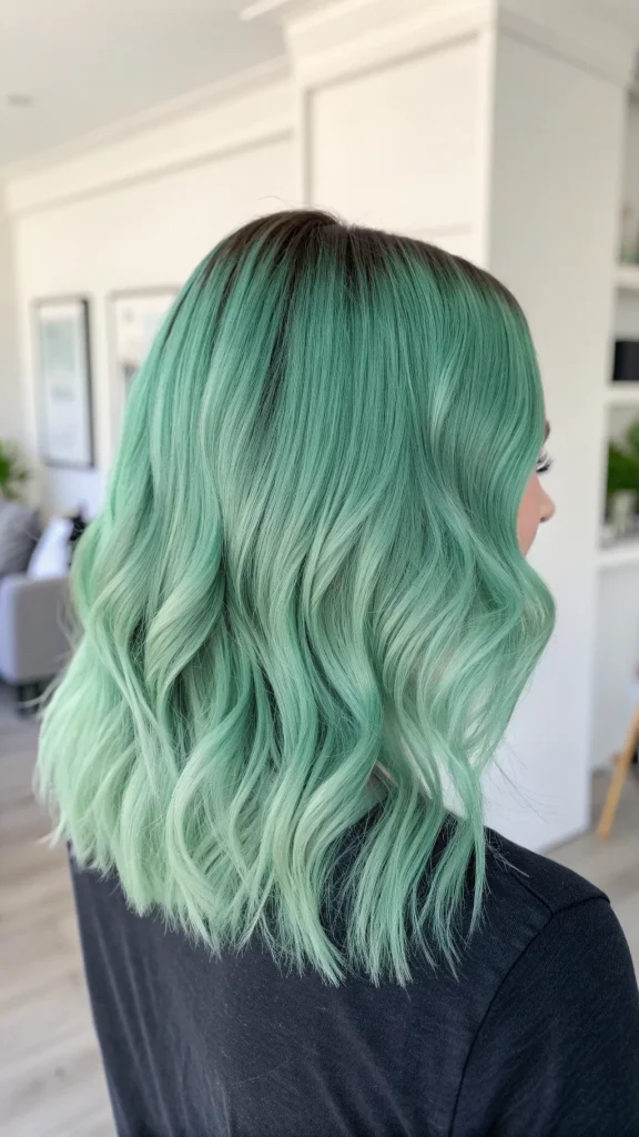 mint green hair color idea (7)