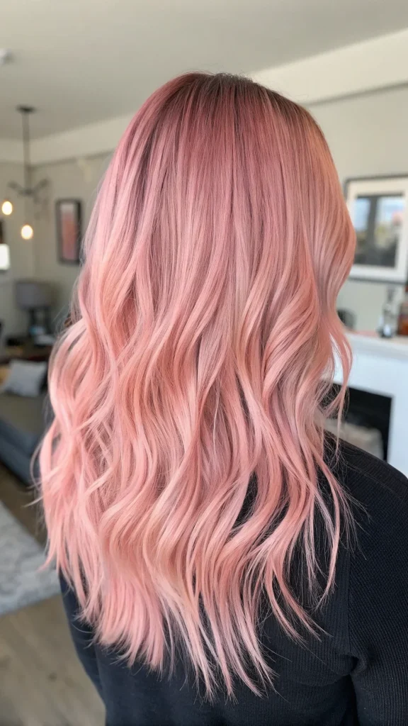 pastel pink hair color idea (10)