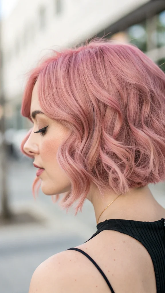 pastel pink hair color idea (4)