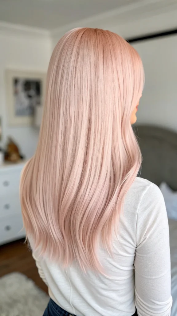 pastel pink hair color idea (7)