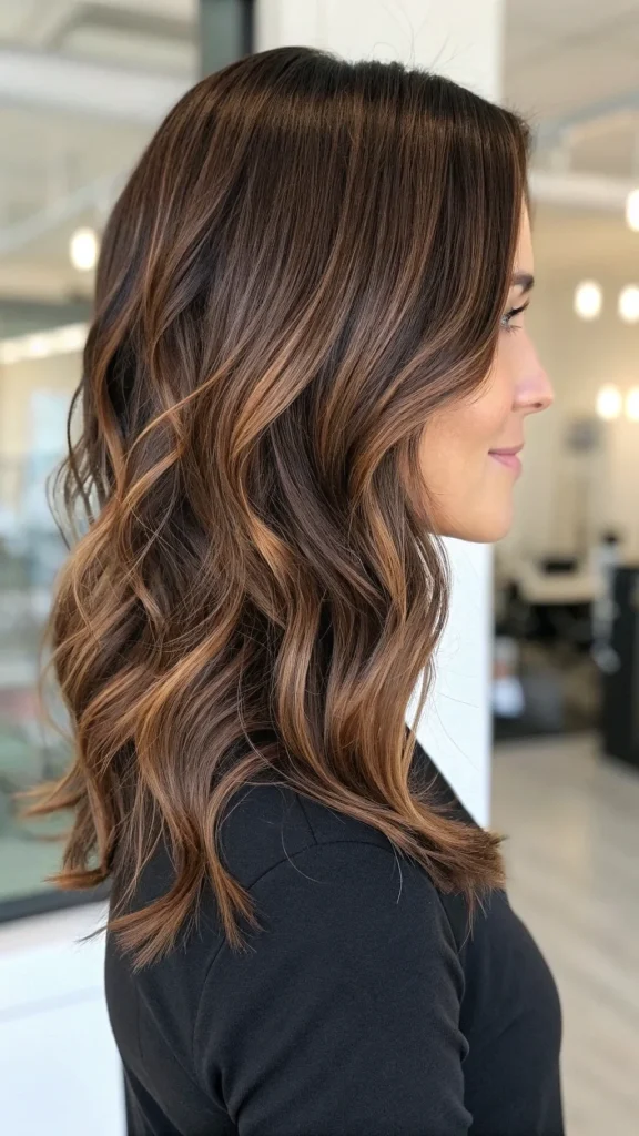 reverse balayage brunette dark brown (4)