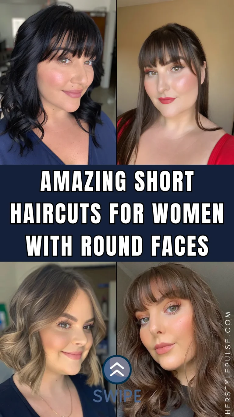 short haircuts for women with round faces