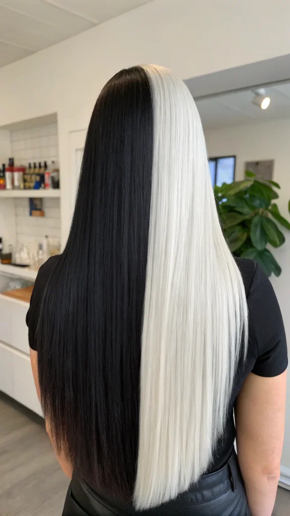 split dyed hair color ideas (1)