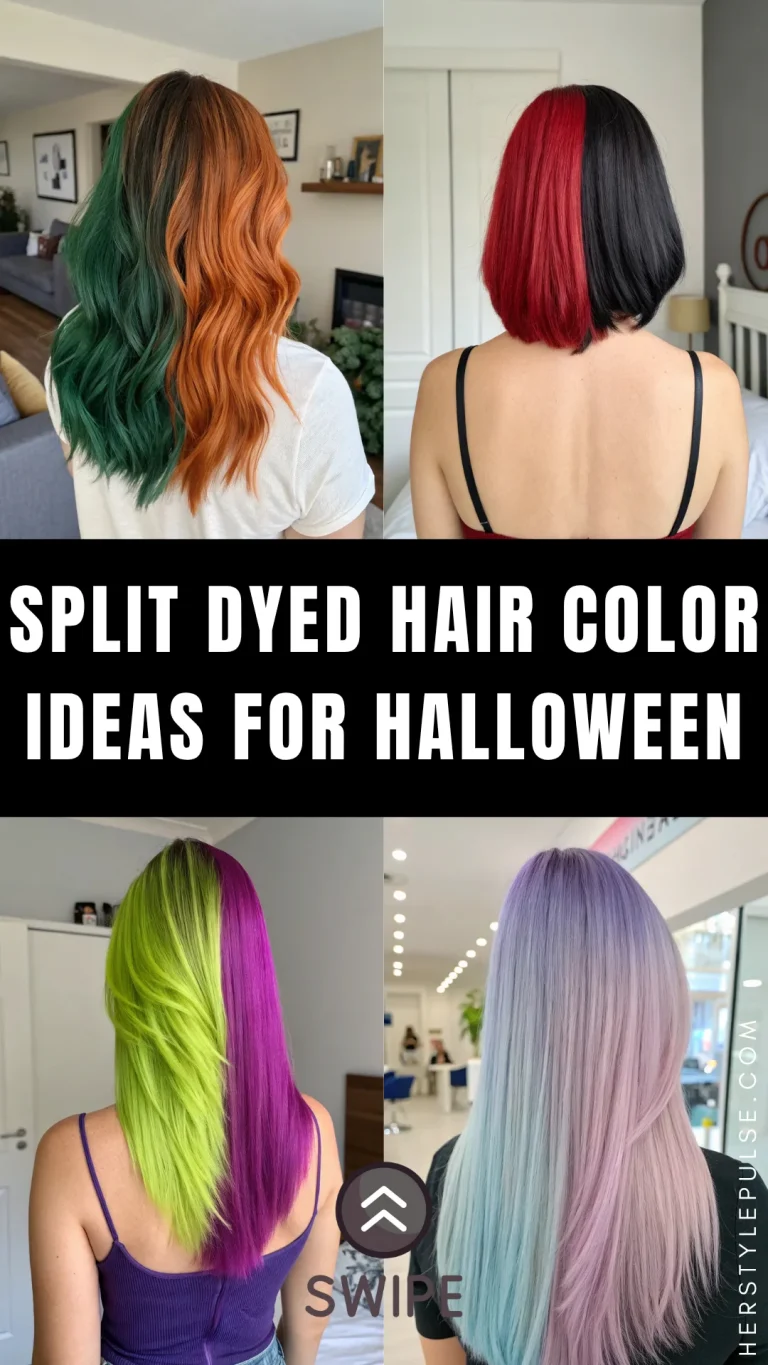 split dyed hair color ideas