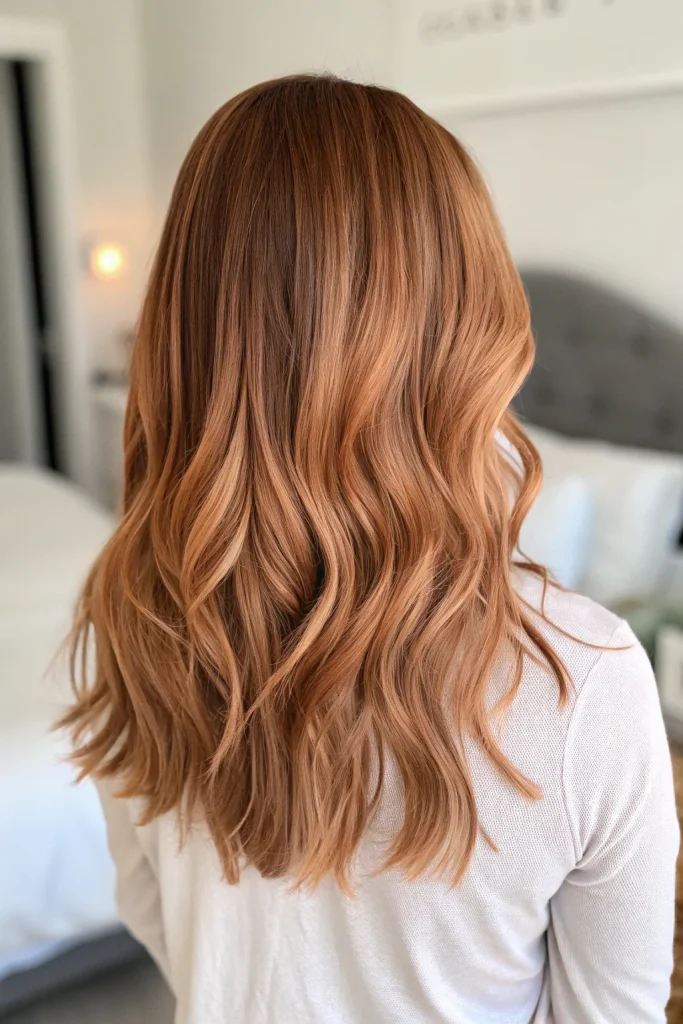 warm copper balayage on brown hair (2)