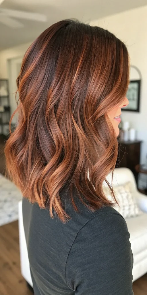 warm copper balayage on brown hair (3)
