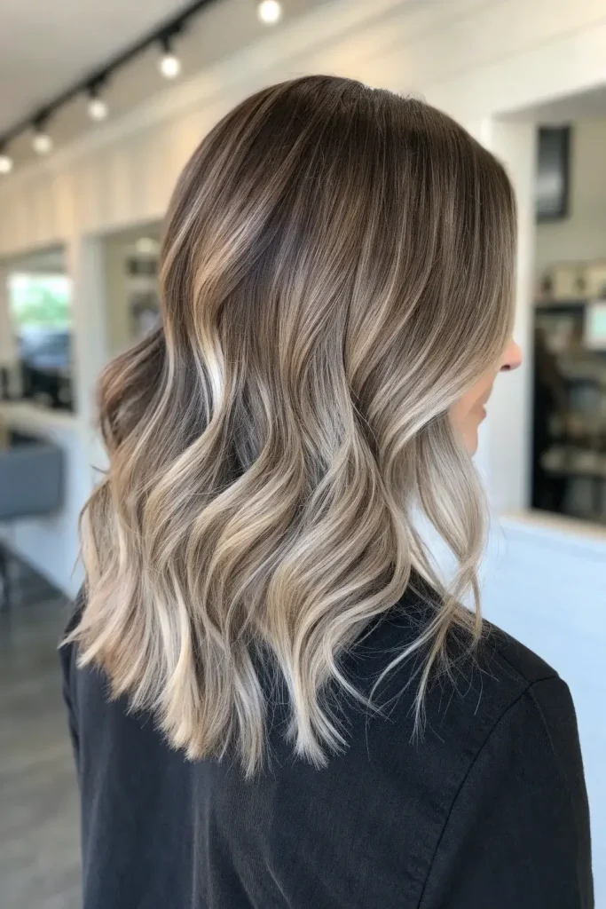Ashy Cool Blonde Balayage Hair Color (2)