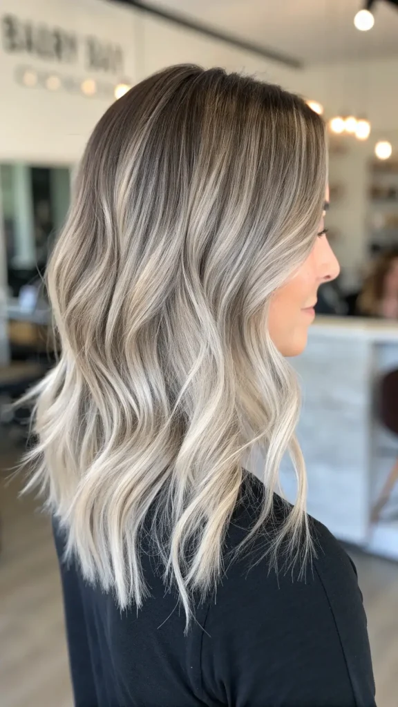 Ashy Cool Blonde Balayage Hair Color (4)