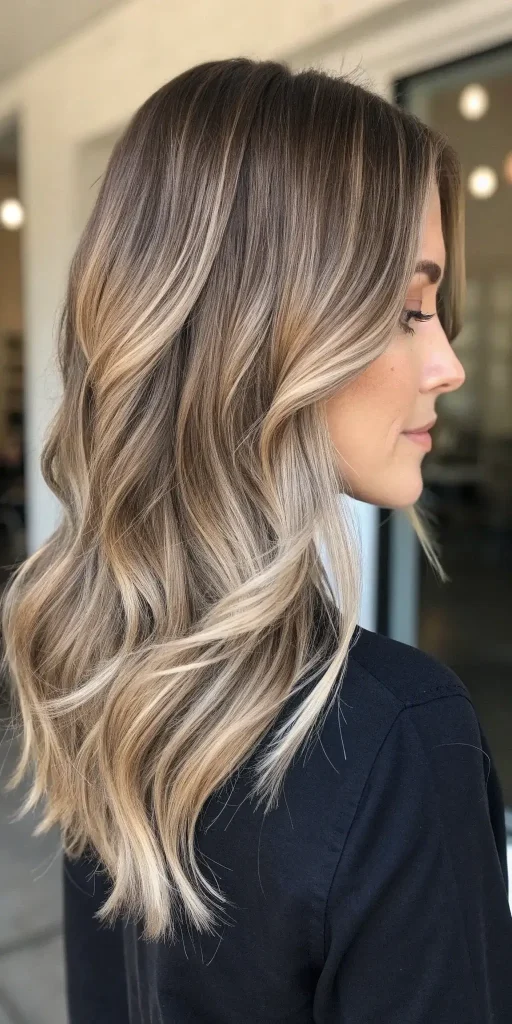 Ashy Cool Blonde Balayage Hair Color (6)