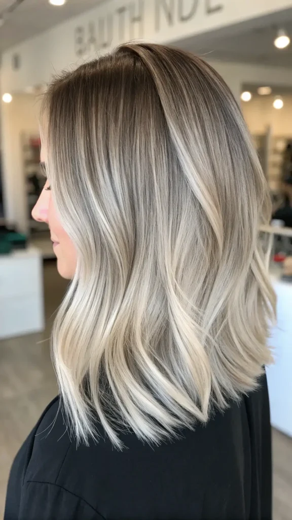 Ashy Cool Blonde Balayage Hair Color (7)