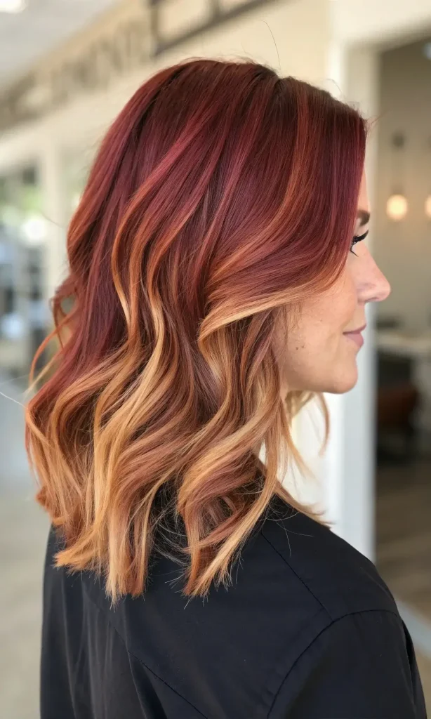 Blonde and Maroon Hair Color (4)