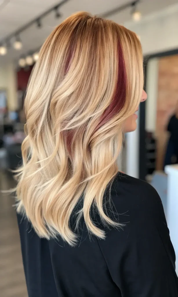 Blonde and Maroon Hair Color (7)