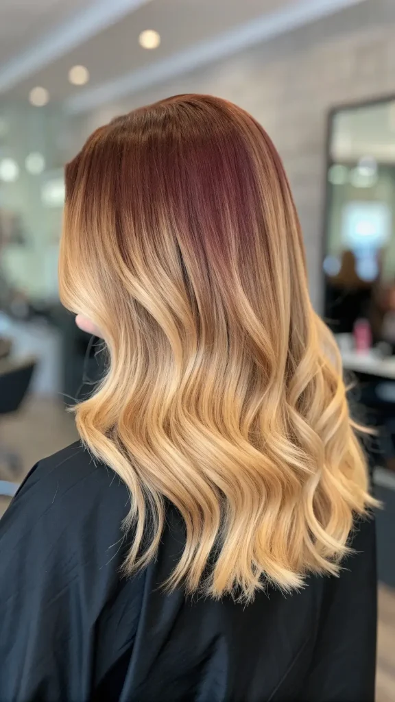 Blonde and Maroon Hair Color (8)