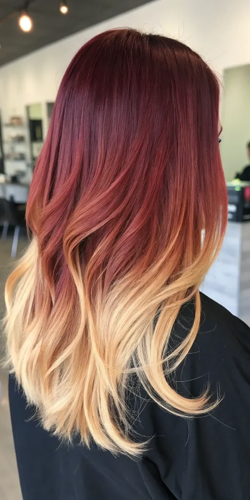Blonde and Maroon Hair Color (9)