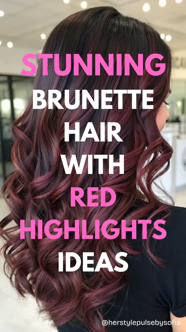 Brunette Hair With Red Highlights Ideas