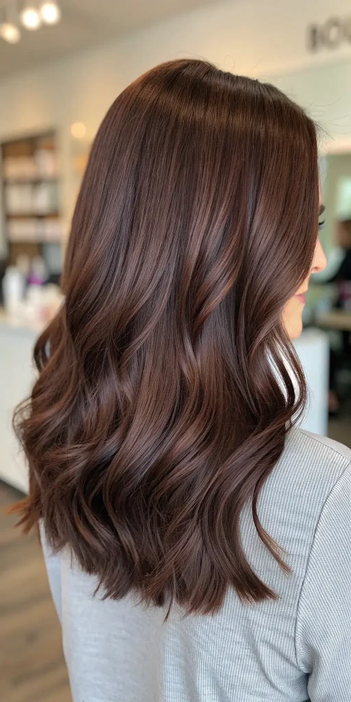 Chocolate Cherry Hair Color Balayage Idea (3)