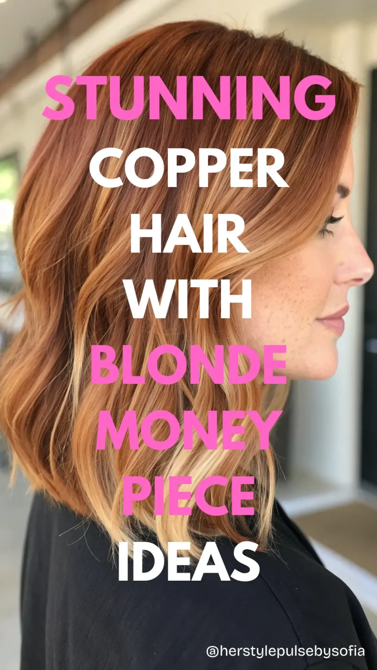 Copper Hair with Blonde Money Piece Ideas