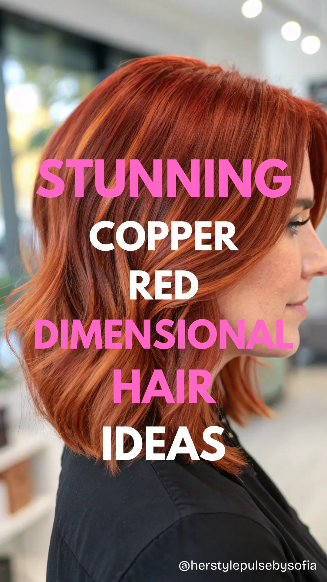 Copper Red Dimensional Hair Ideas