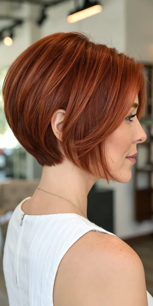 Dark Auburn Red Hair Color with Highlights (6)