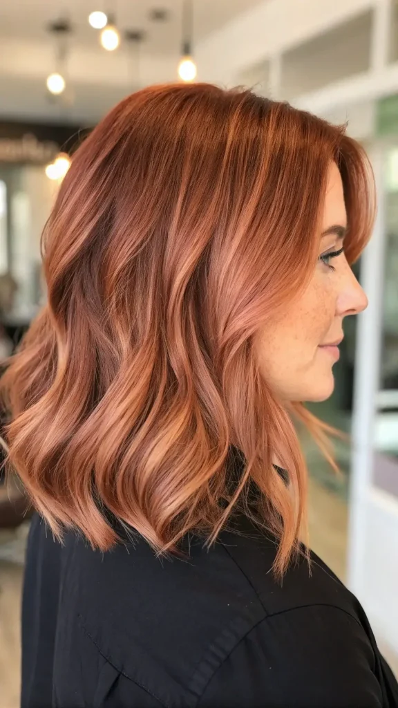 Dark Auburn Red Hair Color with Highlights (7)