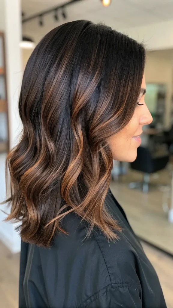 Dark Brunette Hair with Babylights (1)