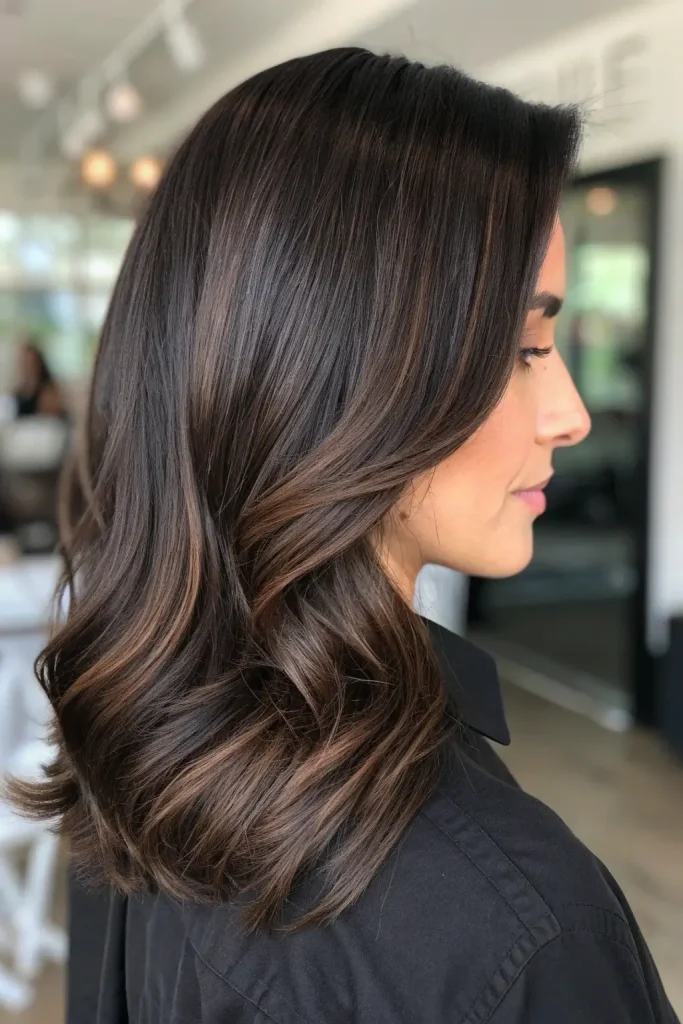 Dark Brunette Hair with Babylights (2)