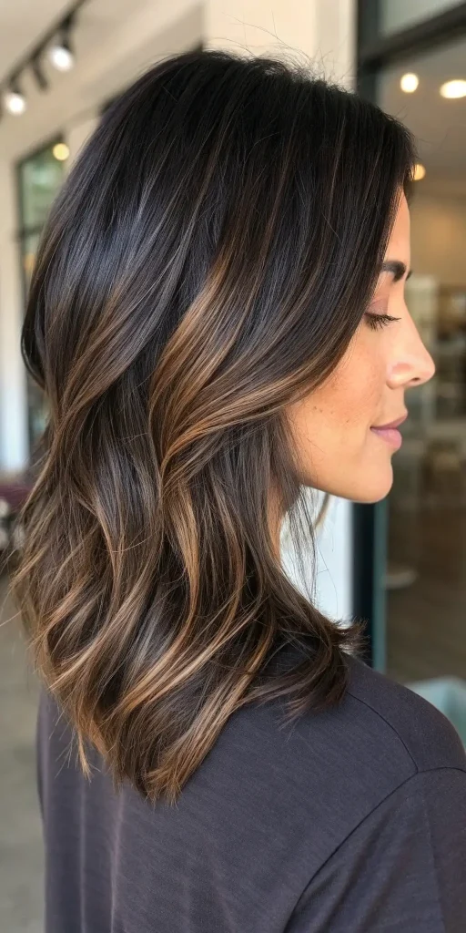 Dark Brunette Hair with Babylights (3)