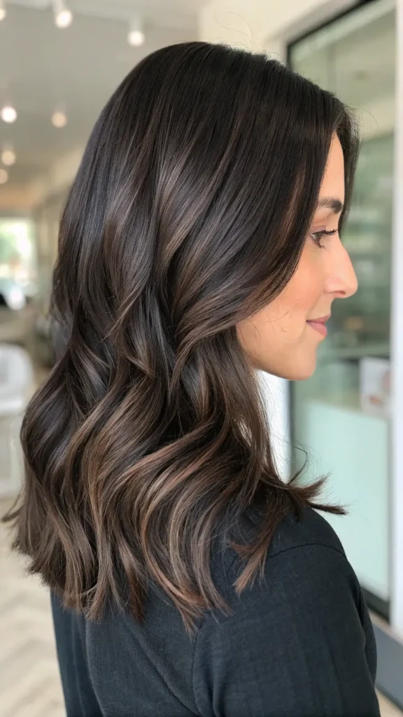 Dark Brunette Hair with Babylights (4)