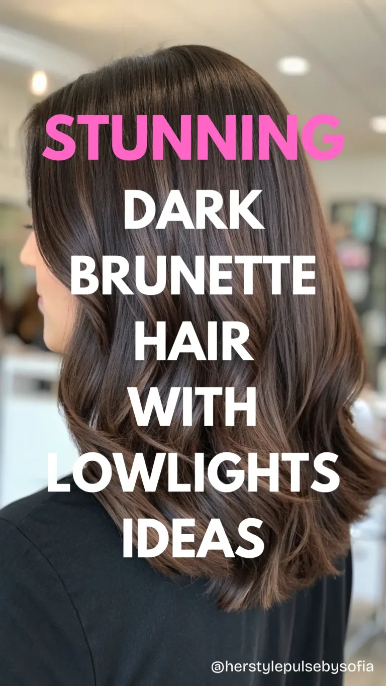 Dark Brunette Hair with Lowlights Ideas