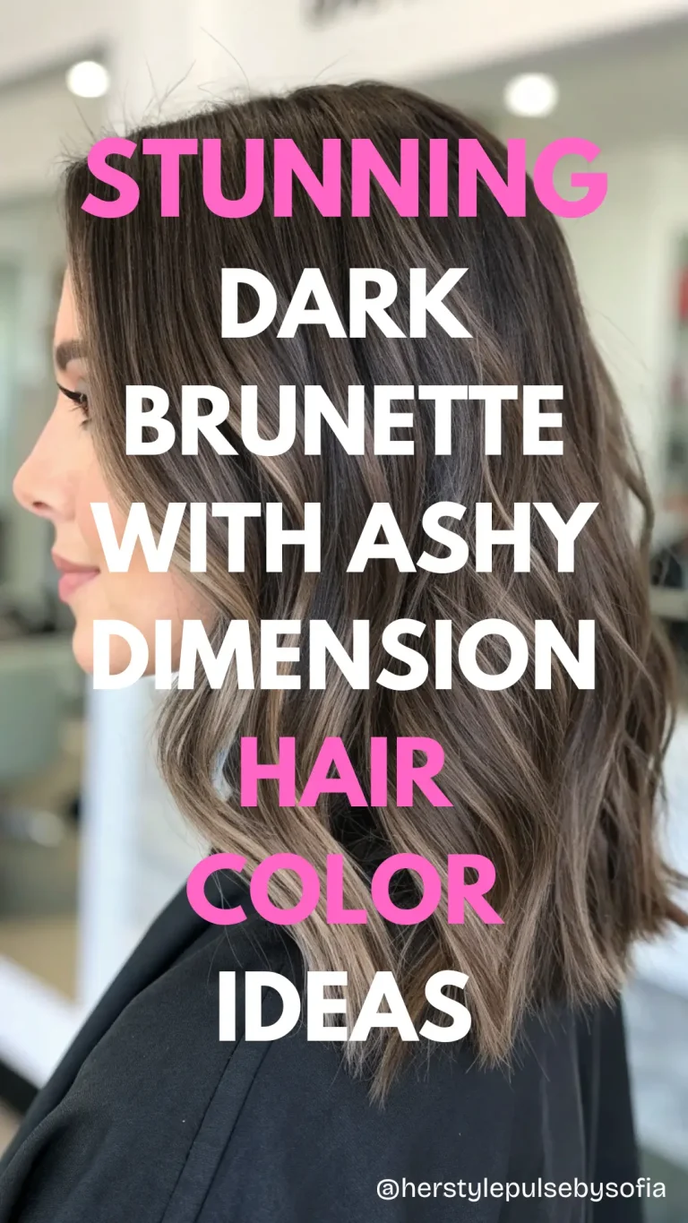 Dark Brunette With Ashy Dimension Hair Color Ideas