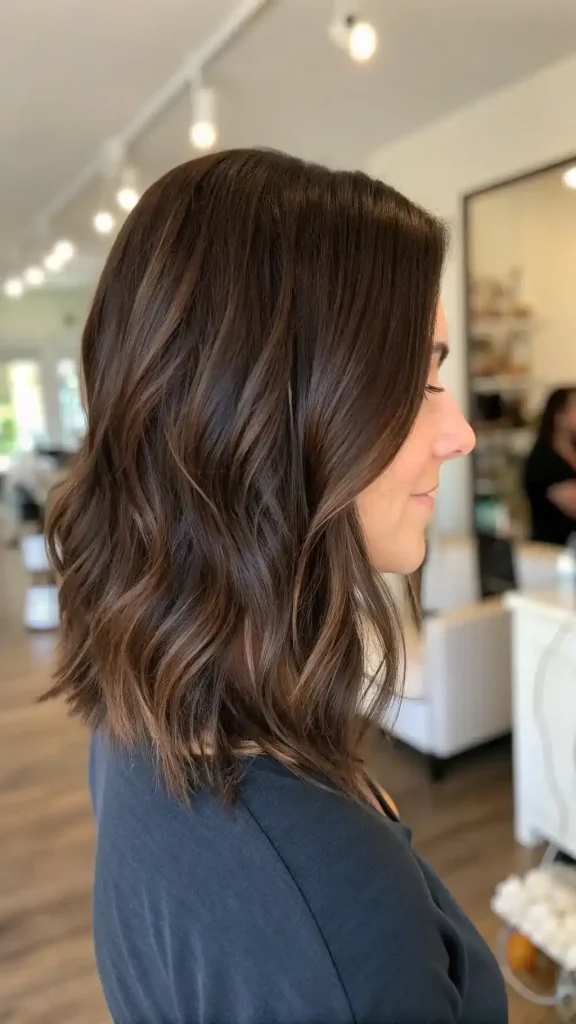 Dark Chocolate Brown Hair With Lowlights (12)