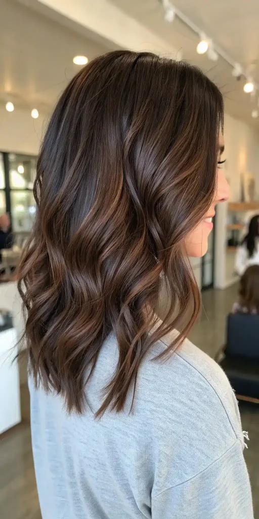 Dark Chocolate Brown Hair With Lowlights (13)