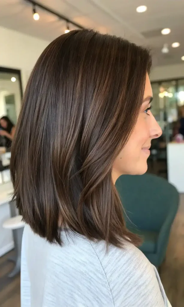 Dark Chocolate Brown Hair With Lowlights (14)