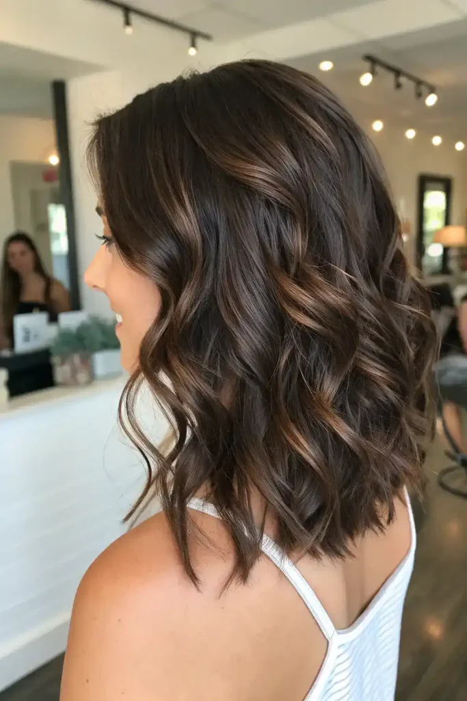 Dark Chocolate Brown Hair With Lowlights (15)