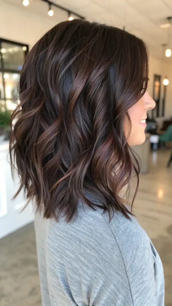 Dark Chocolate Brown Hair With Lowlights (16)