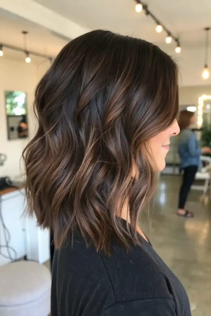 Dark Chocolate Brown Hair With Lowlights (19)