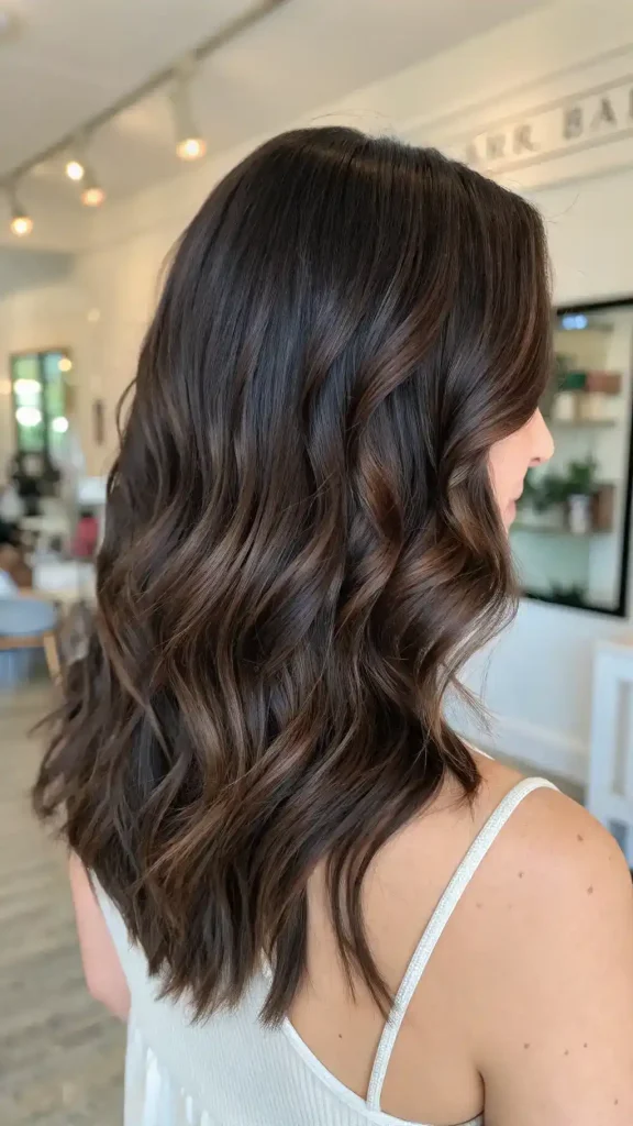 Dark Chocolate Brown Hair With Lowlights (20)