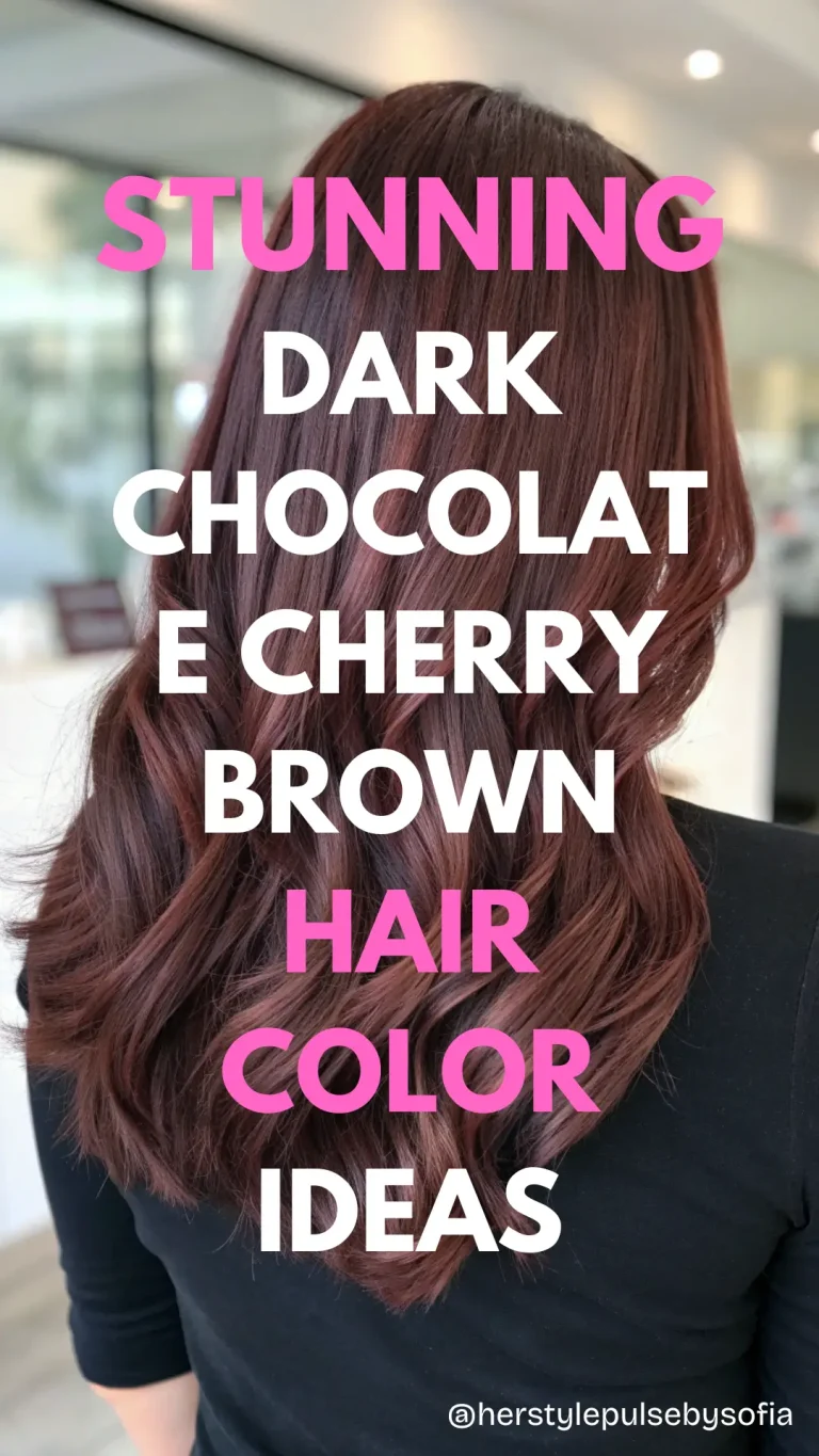 Dark Chocolate Cherry Brown Hair Color Ideas