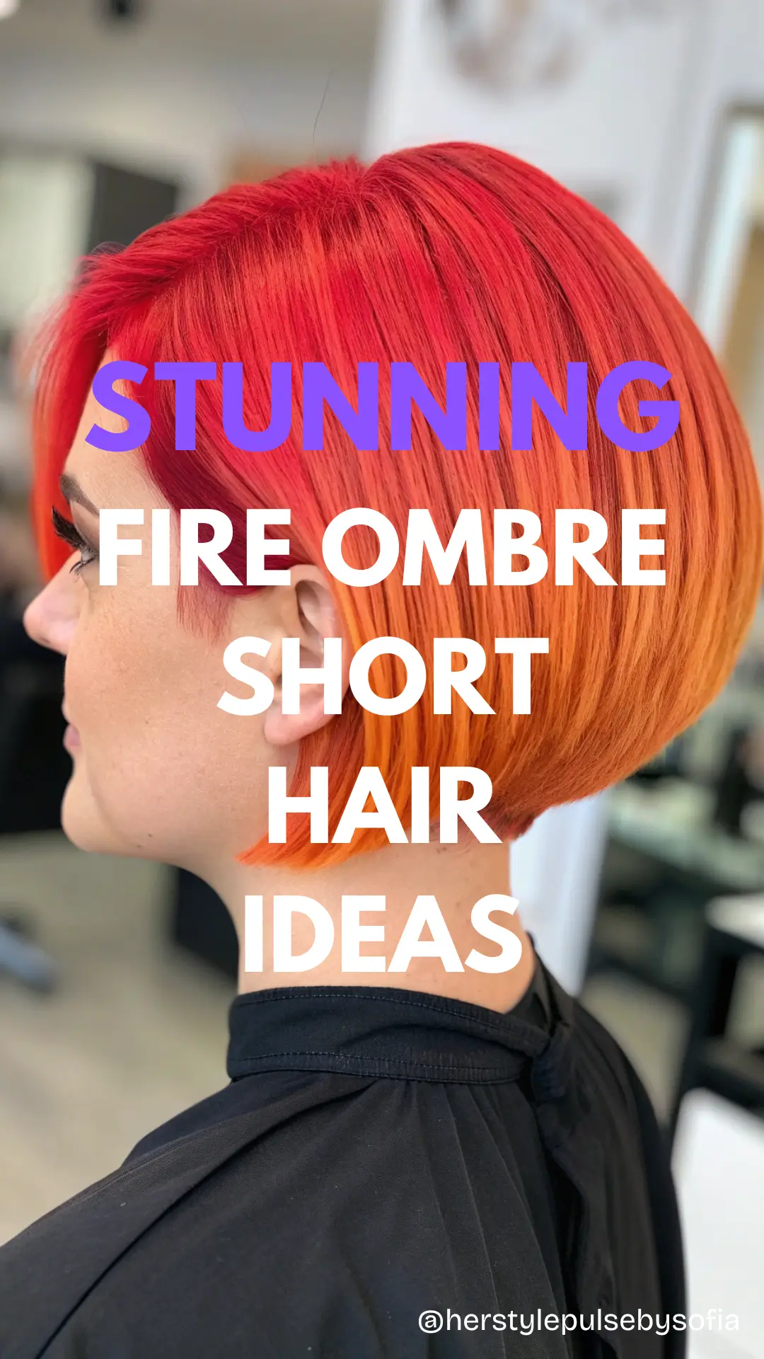 Fire Ombre Short Hair Ideas