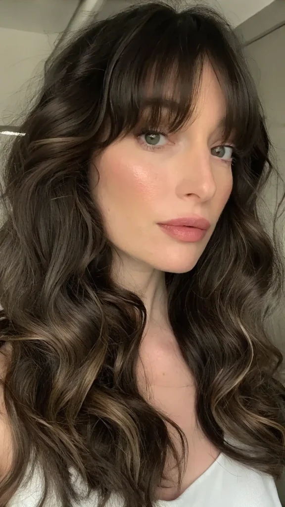 Long layered haircuts with curtain bangs (5)