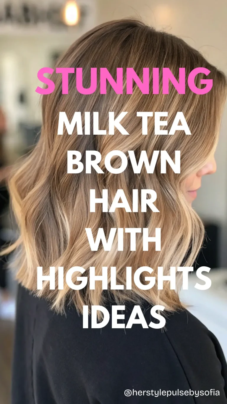 Milk Tea Brown Hair with Highlights Ideas
