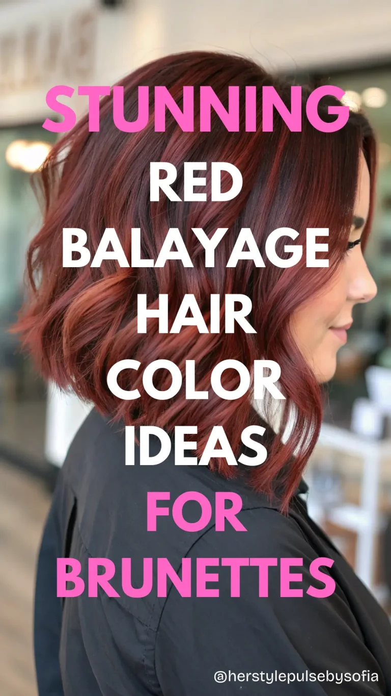 Red Balayage Hair Color Ideas for Brunettes