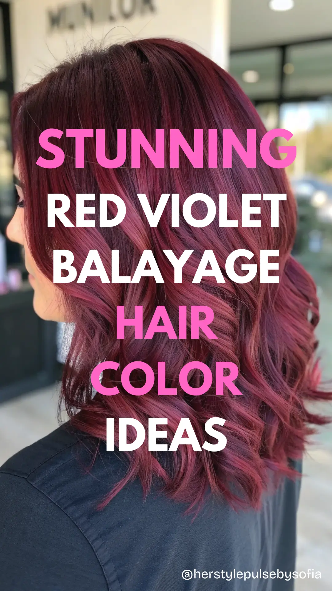 Red Violet Balayage Hair Color Ideas