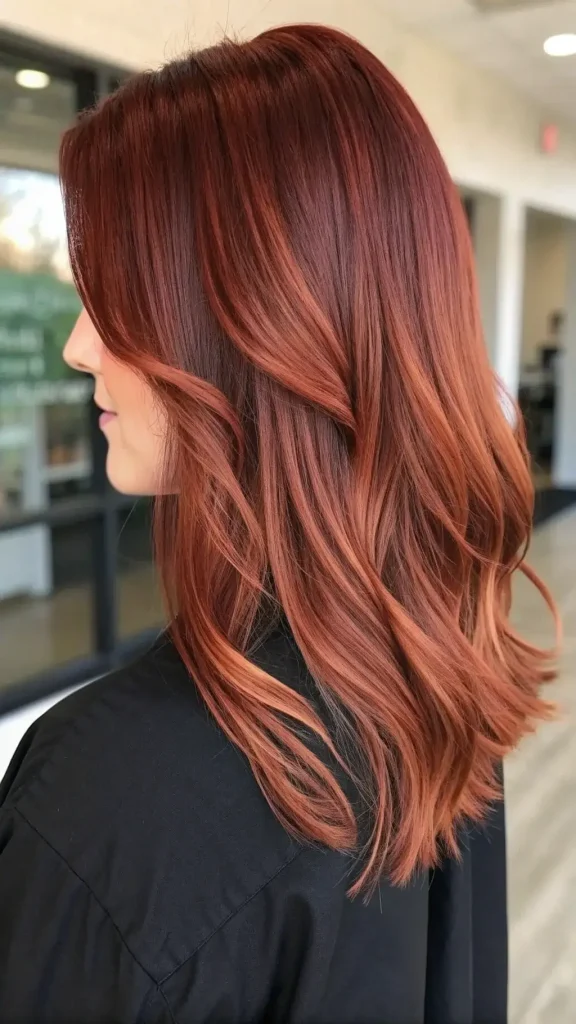Rich Copper Red Hair Balayage Idea (1)