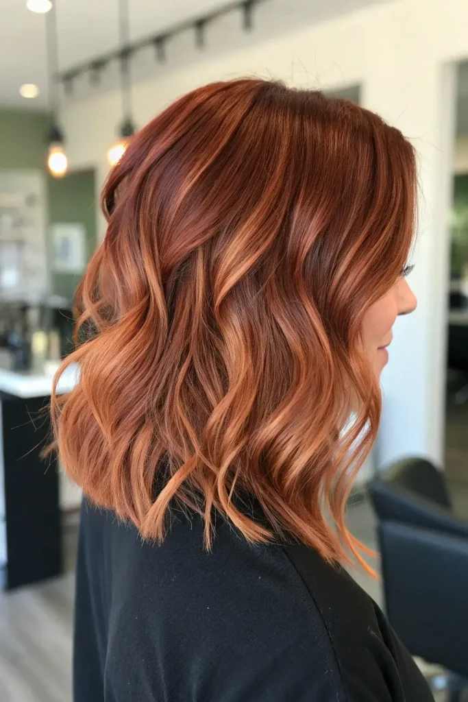 Rich Copper Red Hair Balayage Idea (10)
