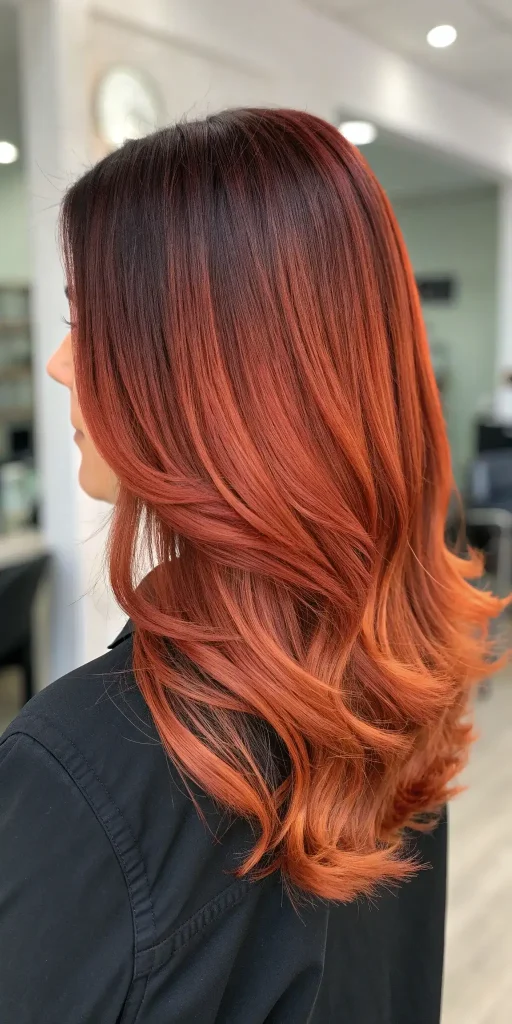 Rich Copper Red Hair Balayage Idea (3)