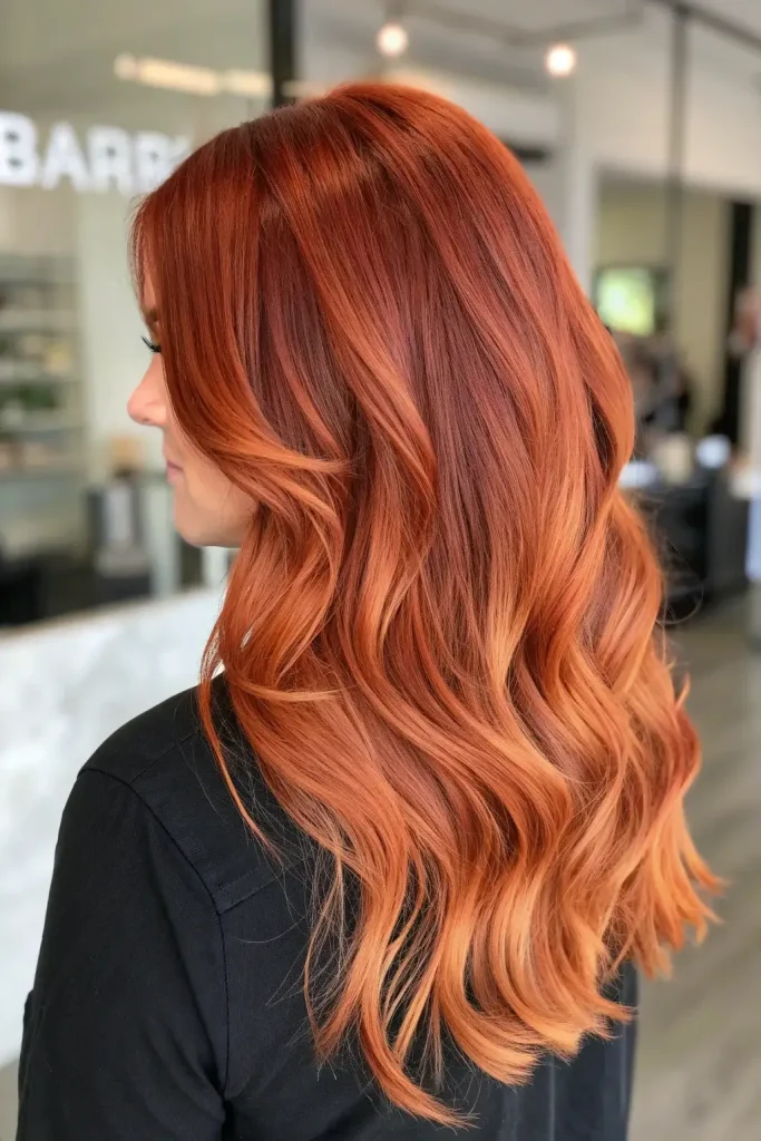 Rich Copper Red Hair Balayage Idea (6)